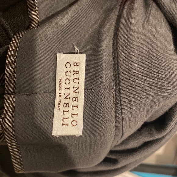Brunello Cucinelli gray fold-over waist leggings - Picture 8 of 11